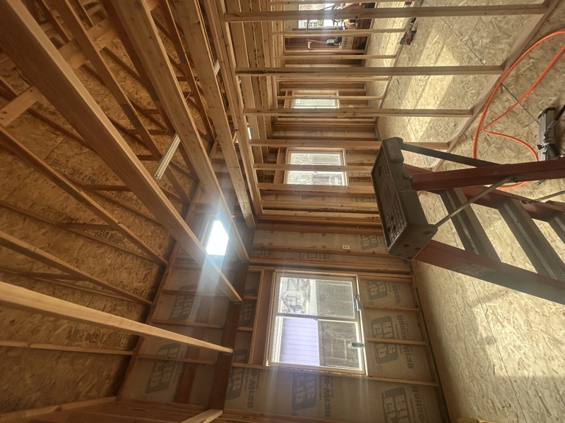 Stairway framing construction