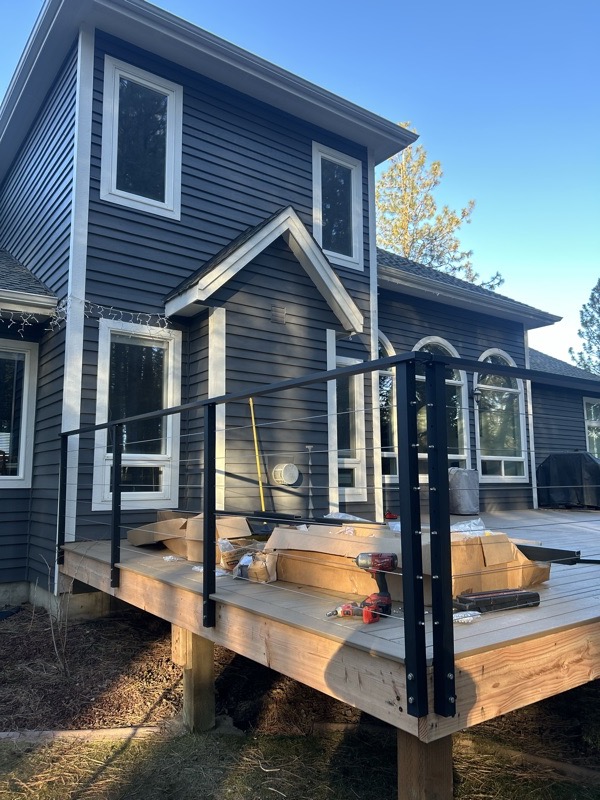 Deck construction in progress